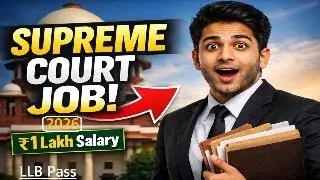 Supreme Court Law Clerk Vacancy 2026 🔥 | 1 Lakh Salary | 90 Post | SCI Law Clerk Vacancy 2026