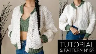 How to Crochet A Bomber Jacket | Pattern & Tutorial DIY