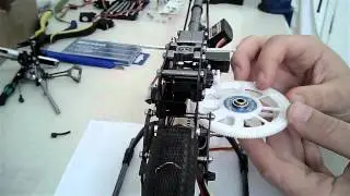 HK-450GT Flybarless Conversion - pt 3 - Installing The Servos FBL Rotor Head and Gyro