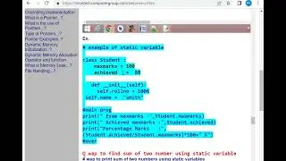 what are python static variables ? explain with example ?