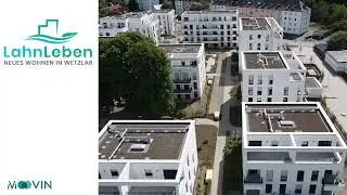 Immobilien Drohnenaufnahme: Neubauprojekt LahnLeben in Wetzlar