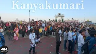Watch the tens of thousands of Indians gathered at Kanyakumari for the beautiful sunrise . #travel
