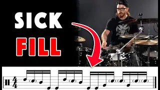 Simple Drum Fill Using Groupings of 5 and 3 - Cameron Fleury