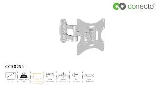 conecto LCD LED TV Fernseher Monitor Wandhalterung neigbar, schwenkbar und ausziehbar f&uuml;r 17-42 Zoll