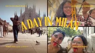 එන්න අපිත් එක්ක bus එකේ Milan යන්න🫣🚎 Rome to Milan one day tour🛣️🥂🥳Duomo di Milano ⛪️ #milan #summer