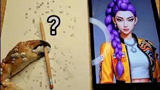 Drawing K-pop Character Left Handed | Anime Art Tutorial