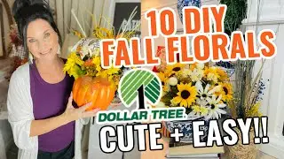 🎃🍁🌻10 DIYS DOLLAR TREE FALL FLORALS DECOR + BIG BOWS 🎃🍁 Olivia's Romantic Home DIY