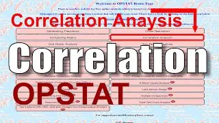 opstat data analysis how to do data analysis in opstat correlation in opstat opstat correlation