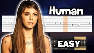 Christina Perri - Human - EASY Guitar tutorial (TAB)