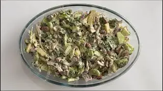 Салат с красной фасолью и сыром. Red Bean & Cheese Salad.