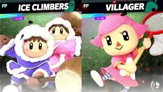 Super Smash Bros Ultimate Amiibo Fights Ice Climbers vs the World EX vs Villager