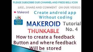How to make feedback button in Android app in thinkable and makeroid using firebase