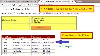 Search or Filter Data in GridView Using CheckBox in Asp.Net | Hindi