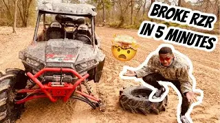 OFF ROAD MUDDING VLOG | SIDE BY SIDE MUDDING FAILS | ALMOST CRASHED UTV!!