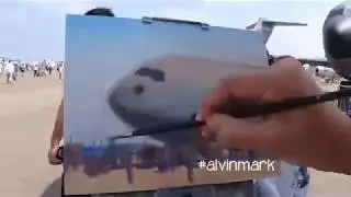 Alvin Mark Tan Sketchers at the Singapore Airshow 2018