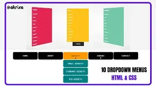 10 Awesome Dropdown Menus Using CSS & JavaScript | Responsive Dropdown Menu