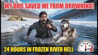 EXTREME WINTER RIVER CAMPING - 24 HOUR SURVIVAL CHALLENGE