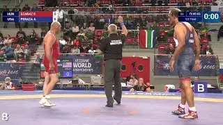 1/2 FS - 85 kg: A. PERAZA (USA) df. F. SZARAZ (HUN) by FALL, 5-0