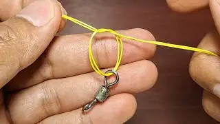 Easy and strong fishing knot for swivel and hook #fishingknot #fishinghook #fishinghack