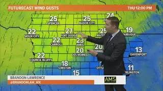Iowa weather update: Gusty winds arrive today as a fall cold front moves across Iowa