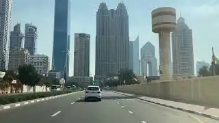 Downtown Burj Khalifa , to MAZAYA center city walk , Dubai 4k drive