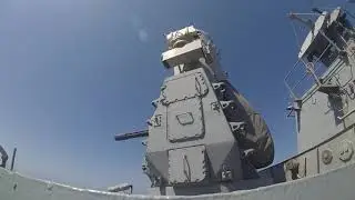 USN Guided-Missile Destroyer USS Sterett | Phalanx Close-In Weapons System (CIWS) Live-Fire Exercise