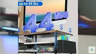 Review - Wood Desk Organizers and Accessories, 2-Tier Computer Monitor Stand Riser with D