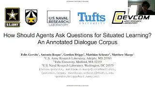 HOW SHOULD AGENTS ASK QUESTIONS FOR SITUATED LEARNING? AN ANNOTATED DIALOGUE CORPUS