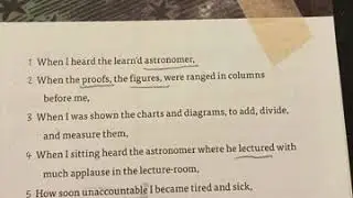 When I Heard The Learn&rsquo;d Astronomer