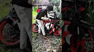 RC 390 black and white graphic modification #short