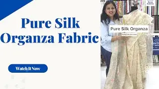 Organza Fabric with multi-thread floral Embroidery  | Mumbai, Jaipur, Pune | Saroj Fabrics