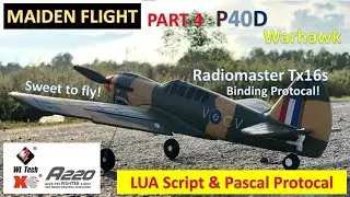 Wltoys XK A220 P40 Mini Warbird, часть 4 (тестирование на Lua-скрипте, Pascal Protocal) Radiomaster Tx16s
