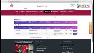 CONSENT TO OPERATE GOVT FEE DEPOSIT IN INVEST HARYANA SINGLE WINDOW