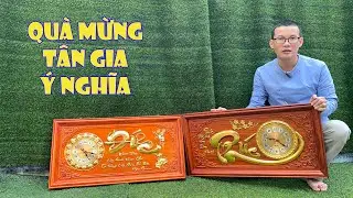 Đồng hồ tranh gỗ hương l&agrave;m qu&agrave; si&ecirc;u chất