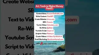 Ai Tools to Make Money Fast | Part 11 #anixsoftware #shorts