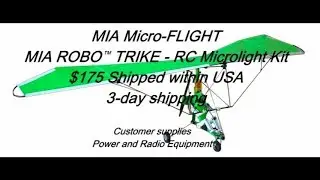 MIA Robo&trade; Trike RC Microlight FOR SALE 3 Day Shipping USA