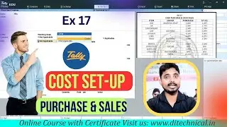 Tally prime | cost setup | how to make purchase & sale entry ??
