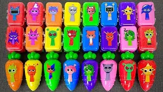 ASMR Slime Unboxing 🧳 Incredibox Sprunki Oren Raddy Fun Bot | Clay Slime Search