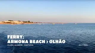 Boat Ferry ride from Praia da Armona back to Olhao - ASMR sound of Wind and passengers chatting
