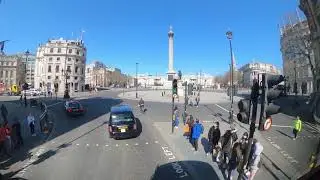 London Tour; on Bus 24 showing Westminster Cathedral, Westminster Abbey, from Pimlico to Hampstead