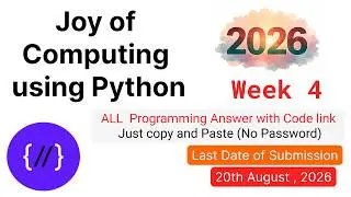 NPTEL Joy of Computing Using Python Week 4 🔥 All Programming Solutions + Code Link (2026)