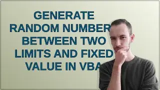 Generate random numbers between two limits and fixed value in vba