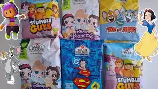 TANTE NUOVISSIME PATATINE!!! Disney Princess, Stumble Guys, Superman, Tom e Jerry Salati Preziosi 