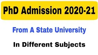 PhD Admission 2020-21 | PhD Notification 2020 | PhD Entrance Exam 2020 | Dr. Satyendra Tripathi