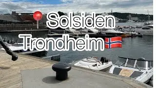 Night view at Solsiden Trondheim