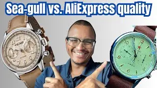 Official Sea-gull vs a AliExpress homage watch.