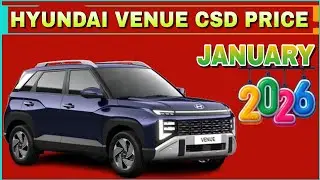 Hyundai Venue 2026 New CSD Canteen Price list | New Hyundai Venue January 2026 CSD Price | CSD Cars