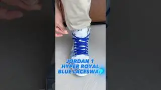 SLICKIES Jordan 1 Hyper Royal laceswap blue laces shoelaces #airjordan #sneaker