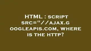 HTML : script src=