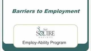 Barriers to Employment